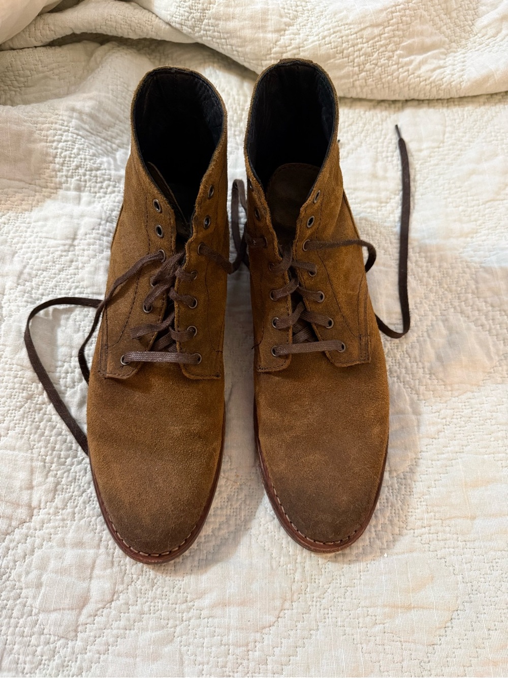 Thursday Boot President Mocha Suede Size 10E